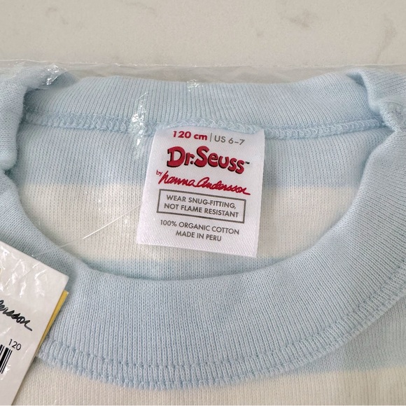 Dr. Seuss by hanna Andersson Long John Pajamas, US 6-7 120cm - Picture 4 of 6